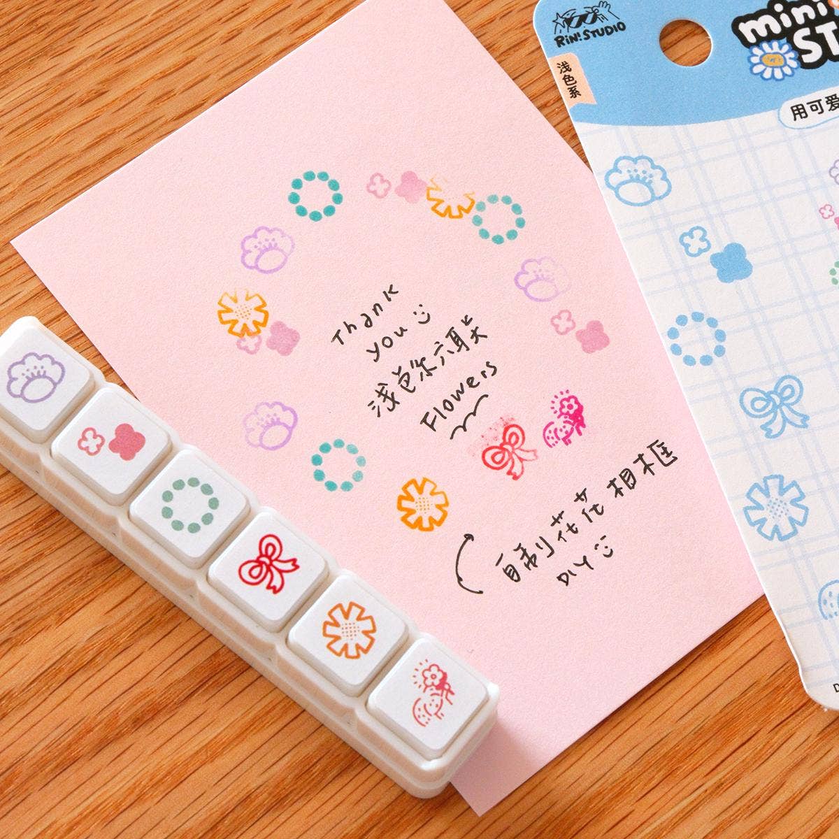 RiN! Studio Mini 6-in-1 Stamp - Flower