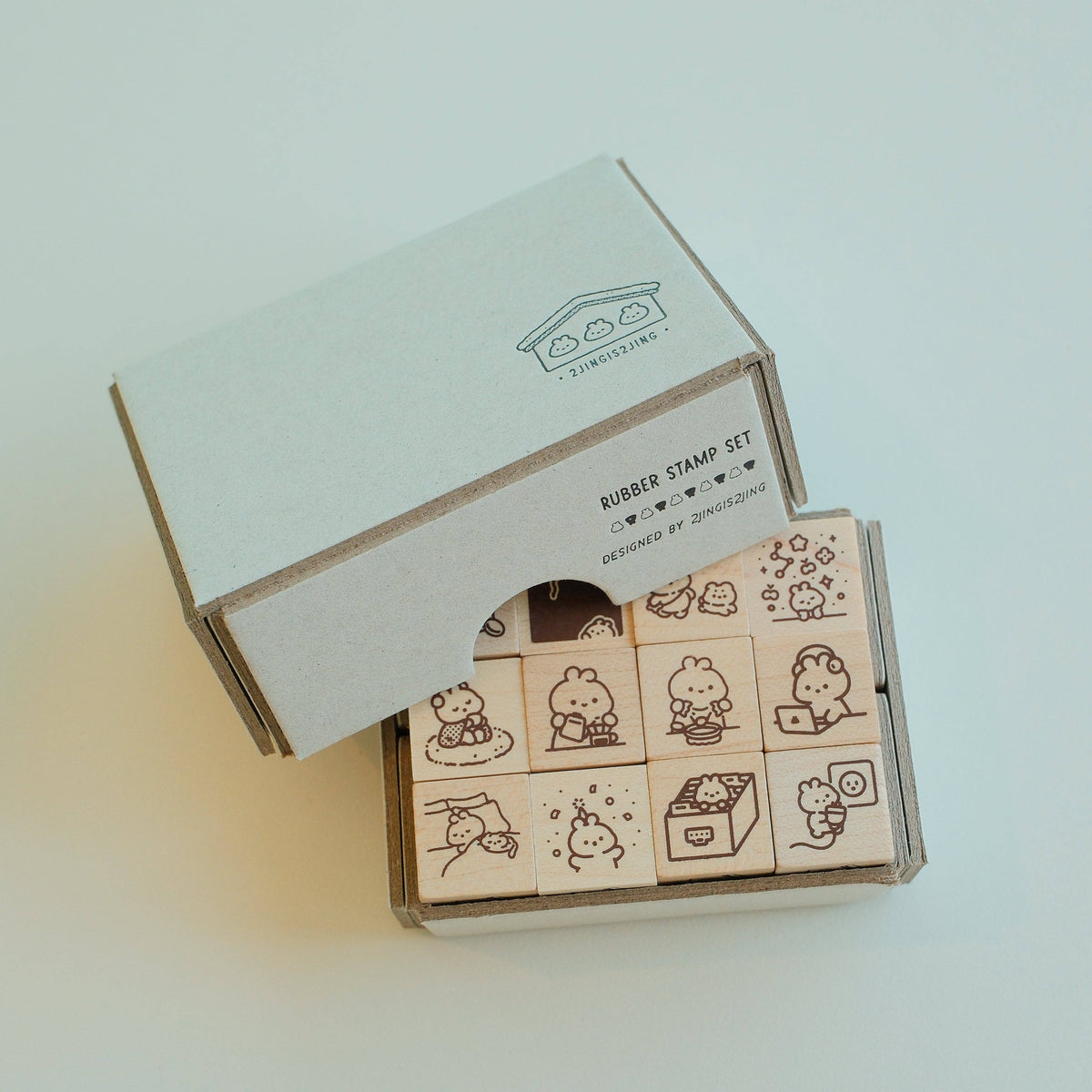 2jingis2jing Living Softly Rubber Stamp Vol. 2 (1.5cm)