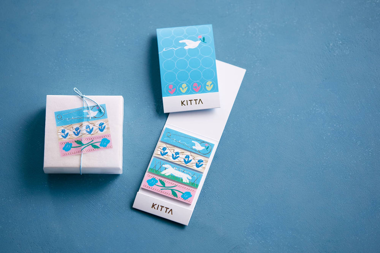 KITTA Portable Washi Decorative Tape -Stamp style Clear -: Memory