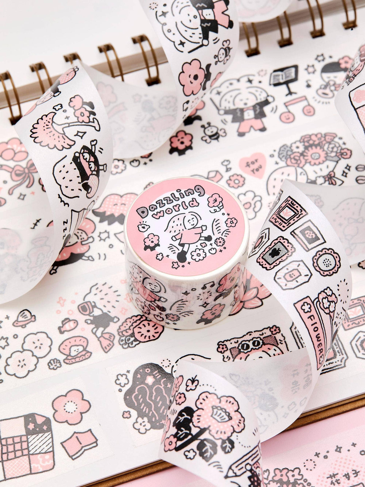 RiN! Studio Dazzling World Pink Washi Tape