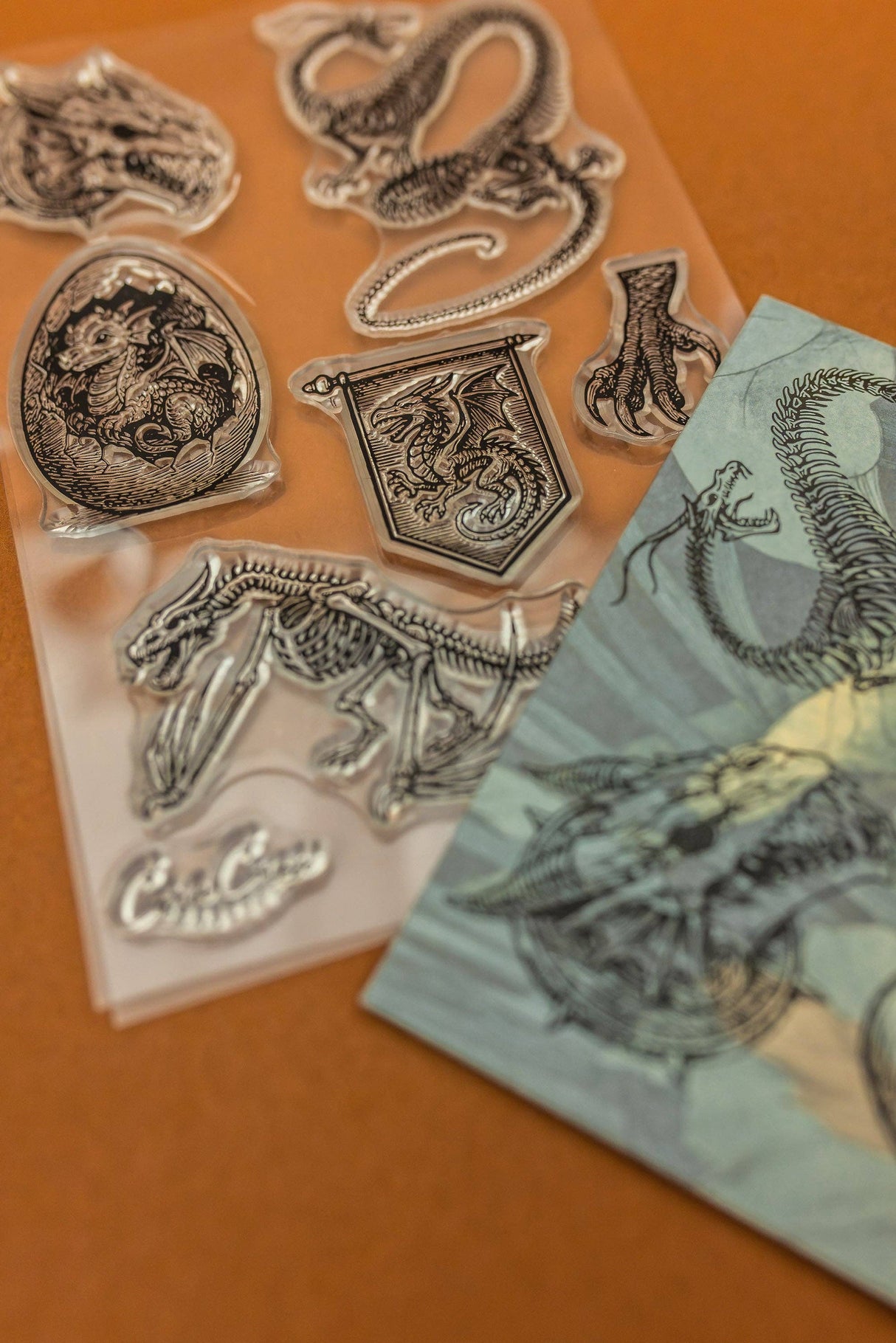 CoraCreaCrafts Dragons Clear Stamps