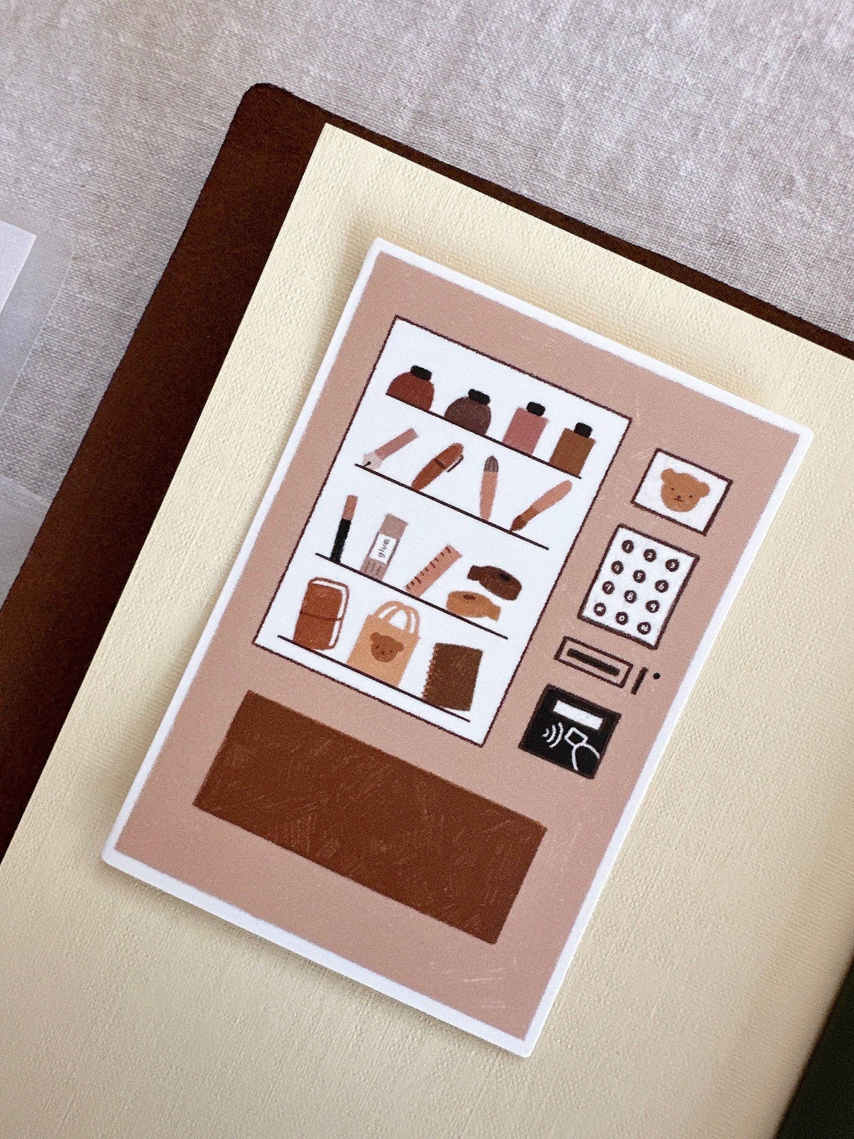 Bloom Paper Studio Stationery Vending Machine Die Cut Sticker