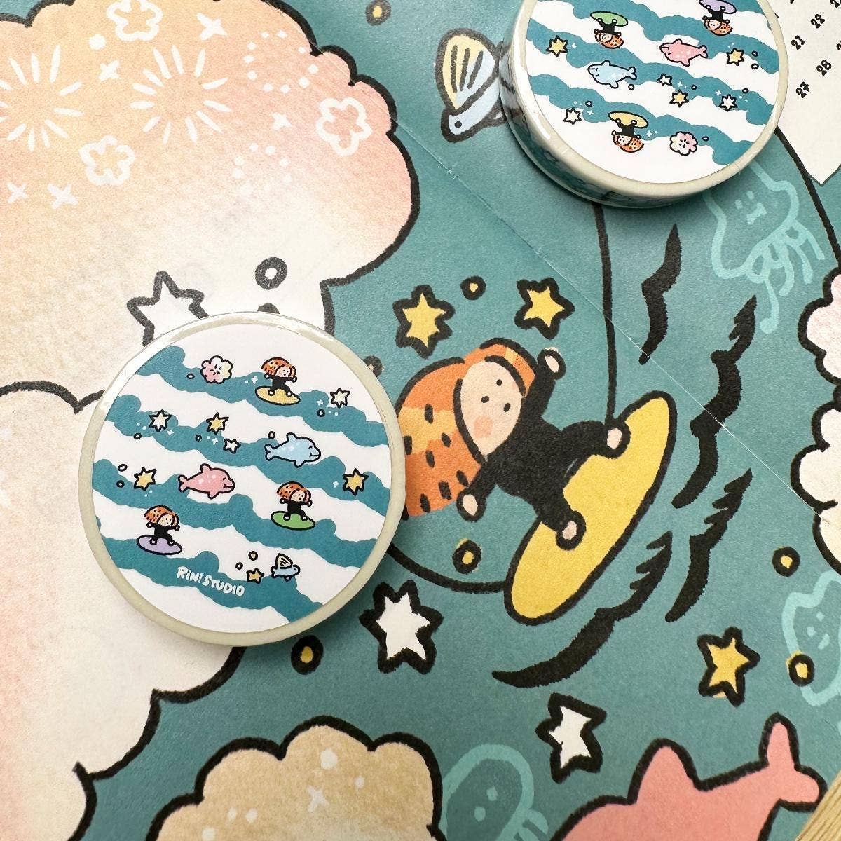 RiN! Studio Wave Mini Washi Tape