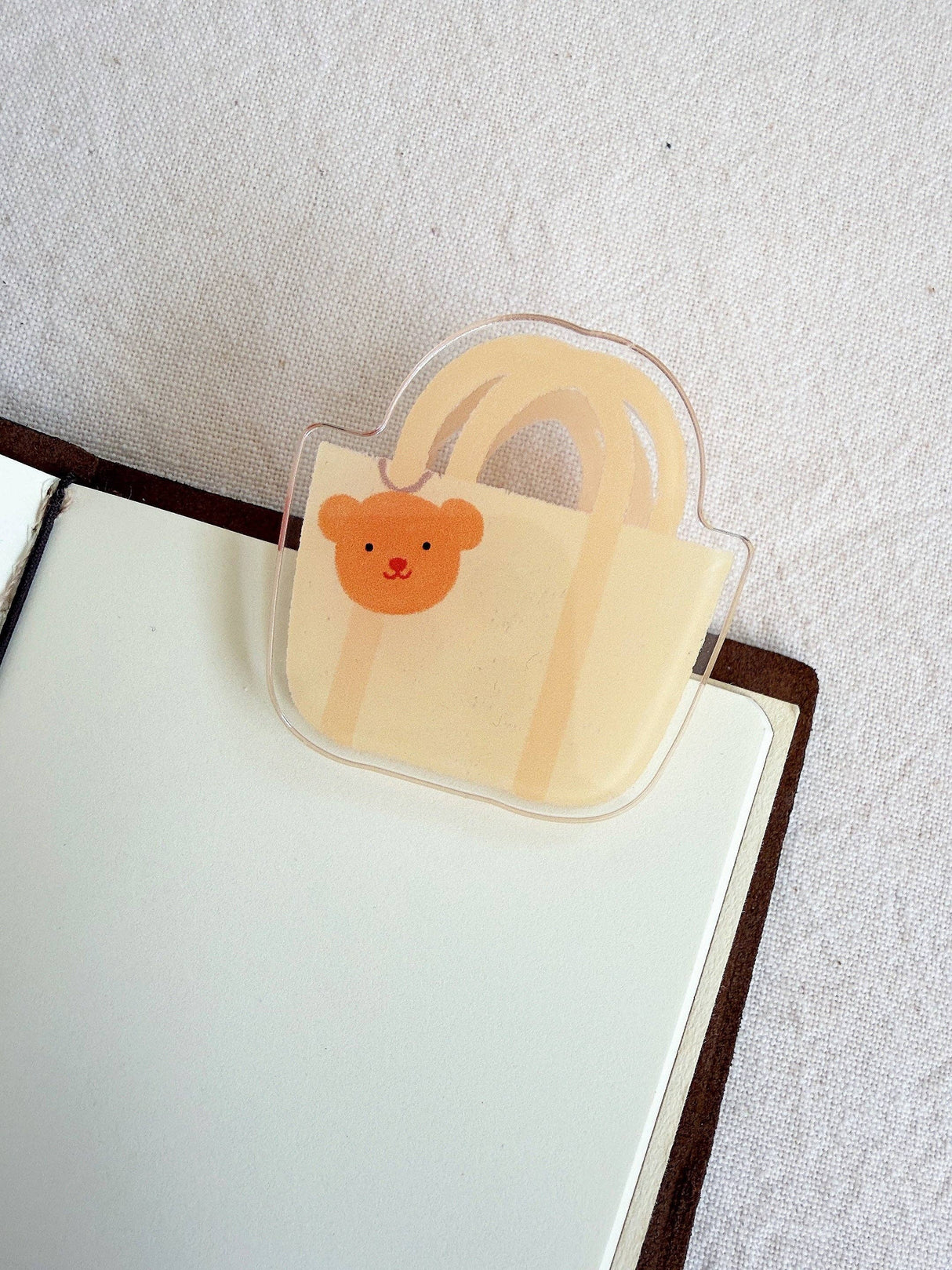 Bloom Paper Studio Teddy Charm Planner Bag Acrylic Clip