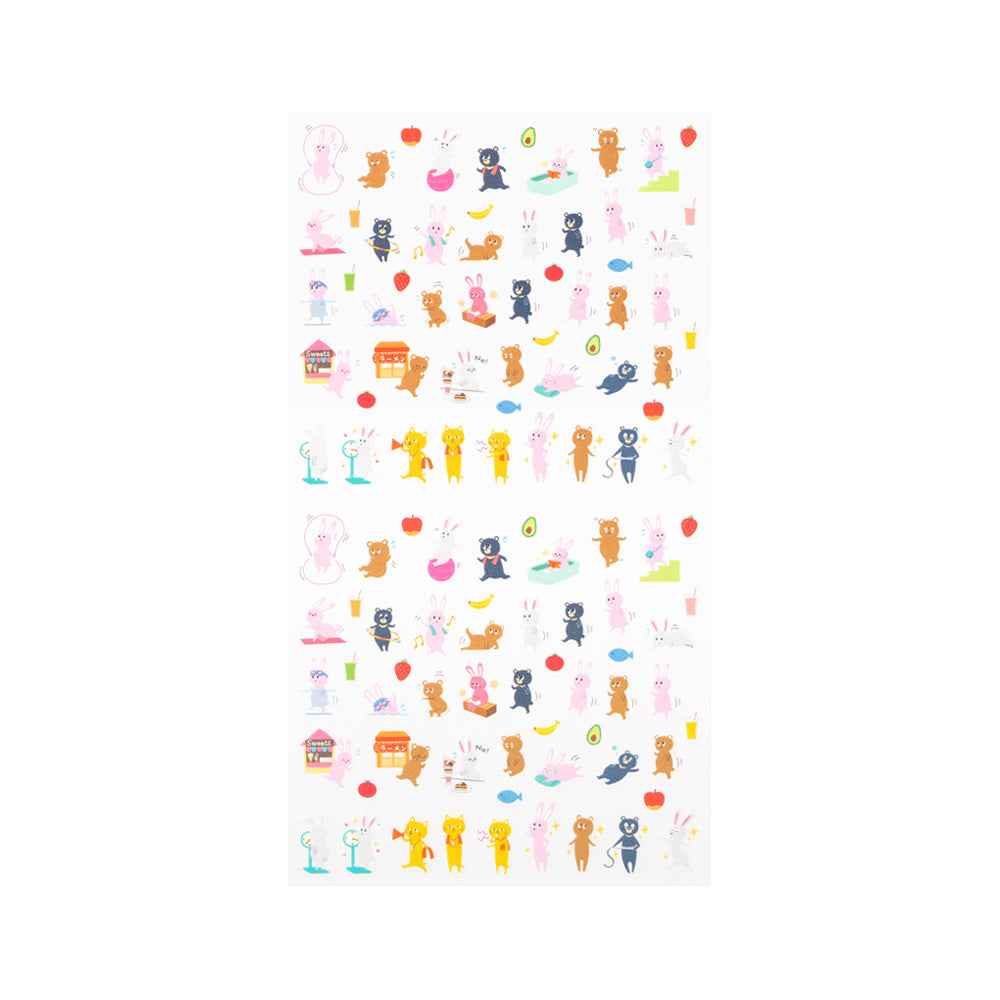Midori Sticker - Achievement Diet Animals