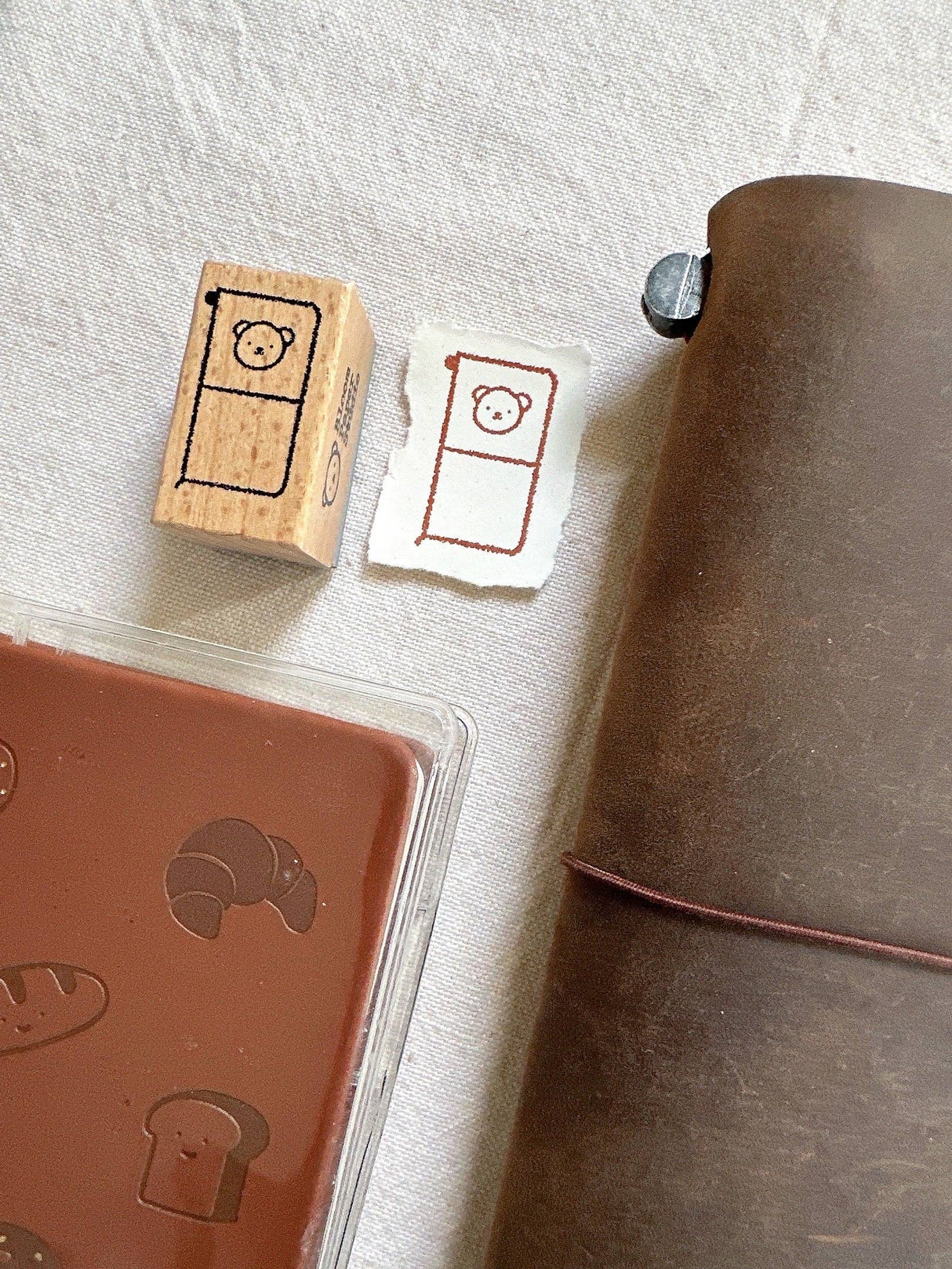 Bloom Paper Studio Bear's Travelers Notebook Wooden Stamp