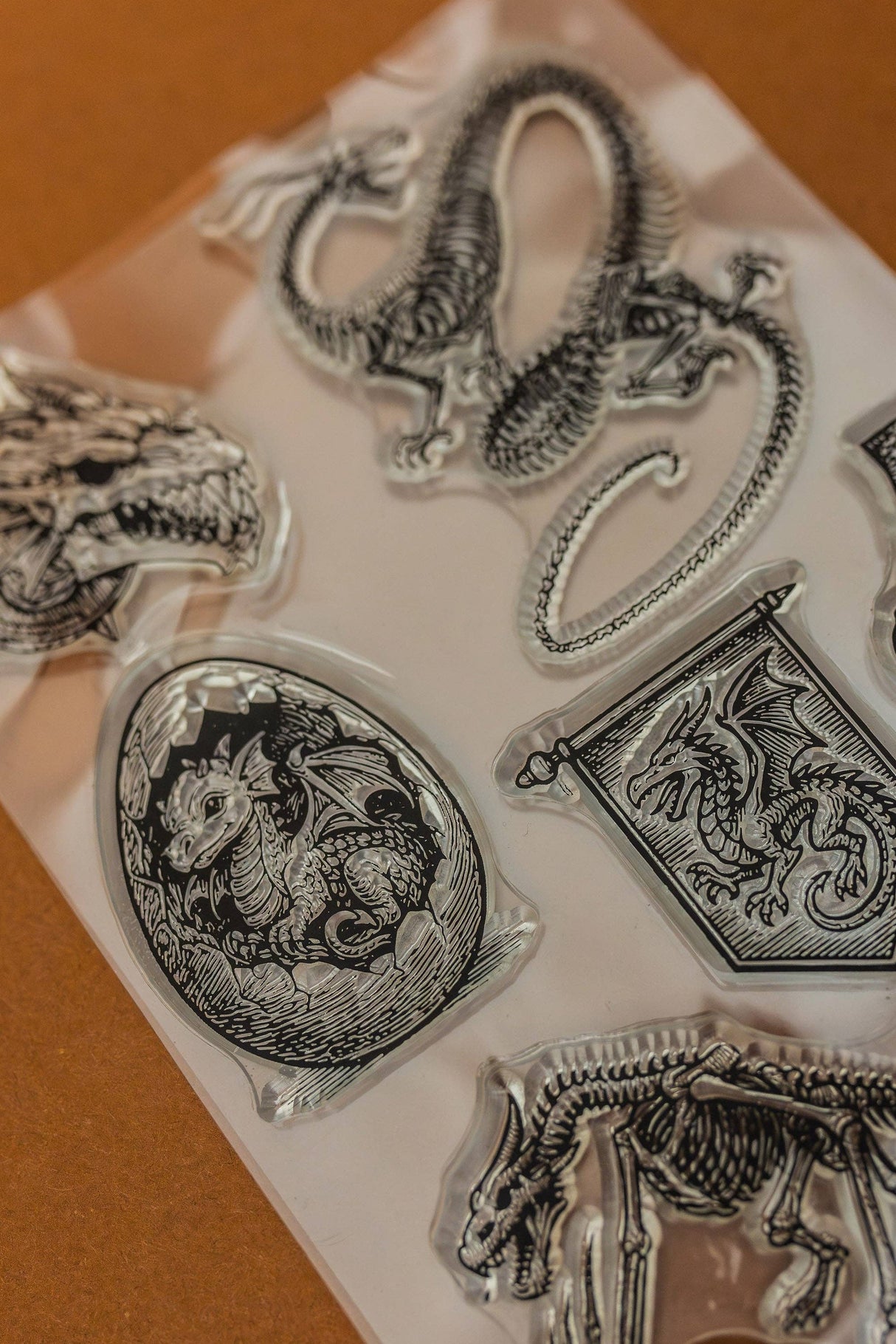 CoraCreaCrafts Dragons Clear Stamps