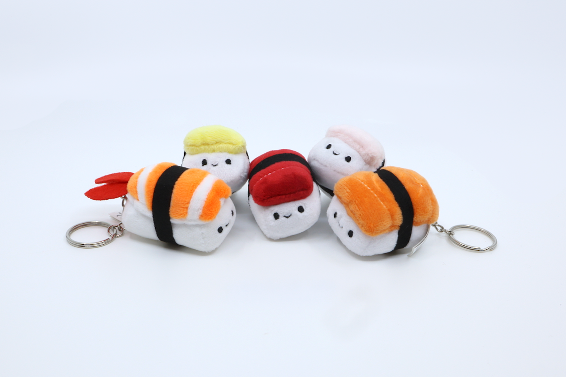 Emii Creations Tiny Nigiri Sushi Keychain - Shrimp Tuna Salmon Egg
