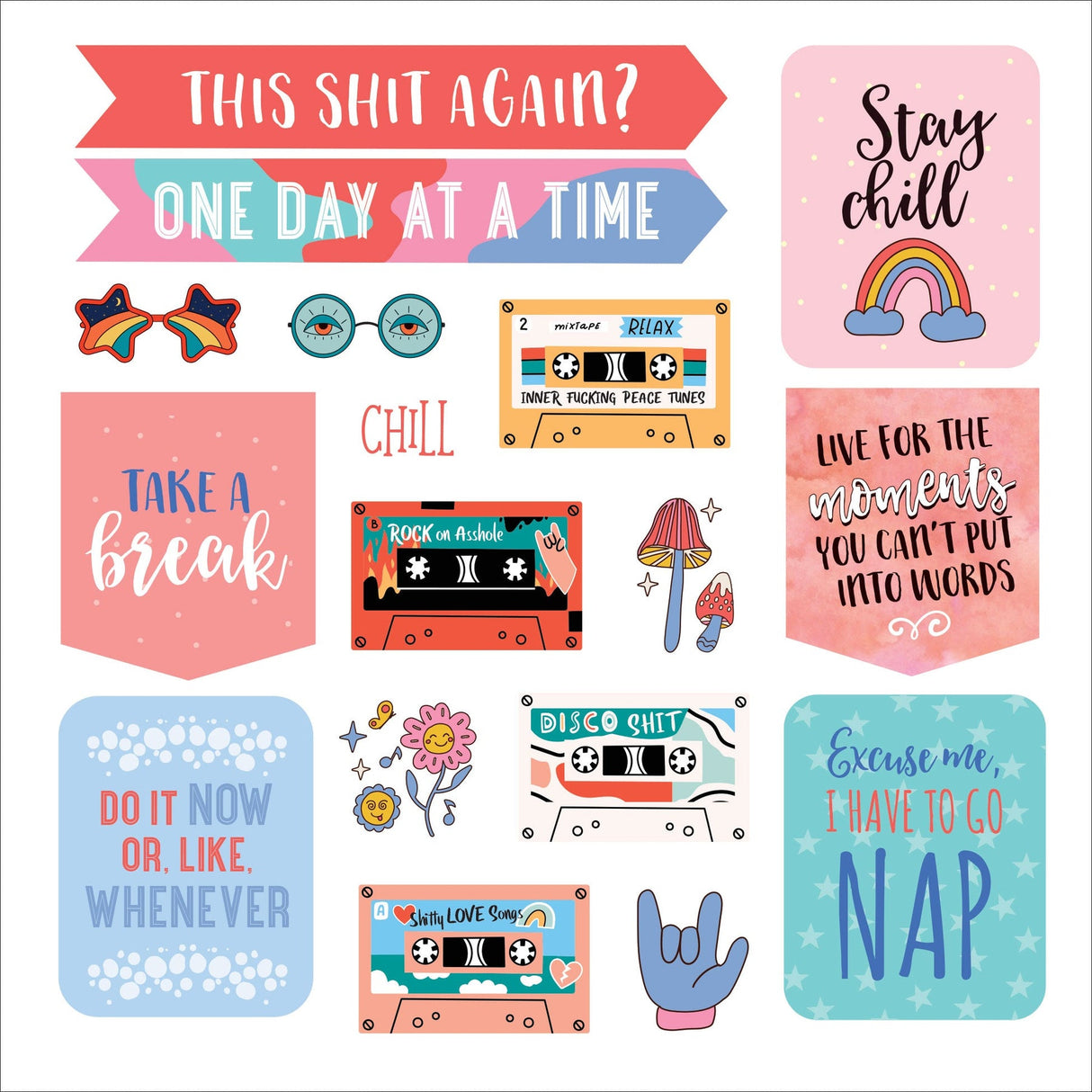 Inner F*CKING Peace Sticker Book