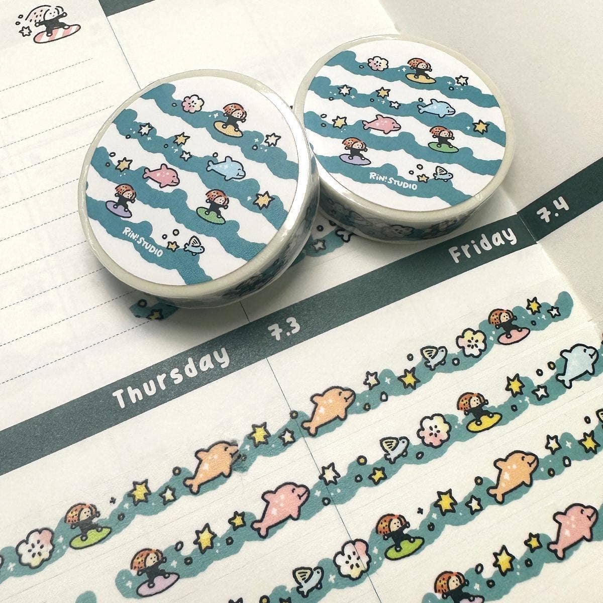 RiN! Studio Wave Mini Washi Tape