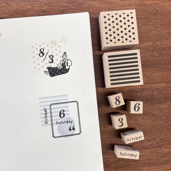 Stamp Marché Month Moji Stamp Set (Set of 12)