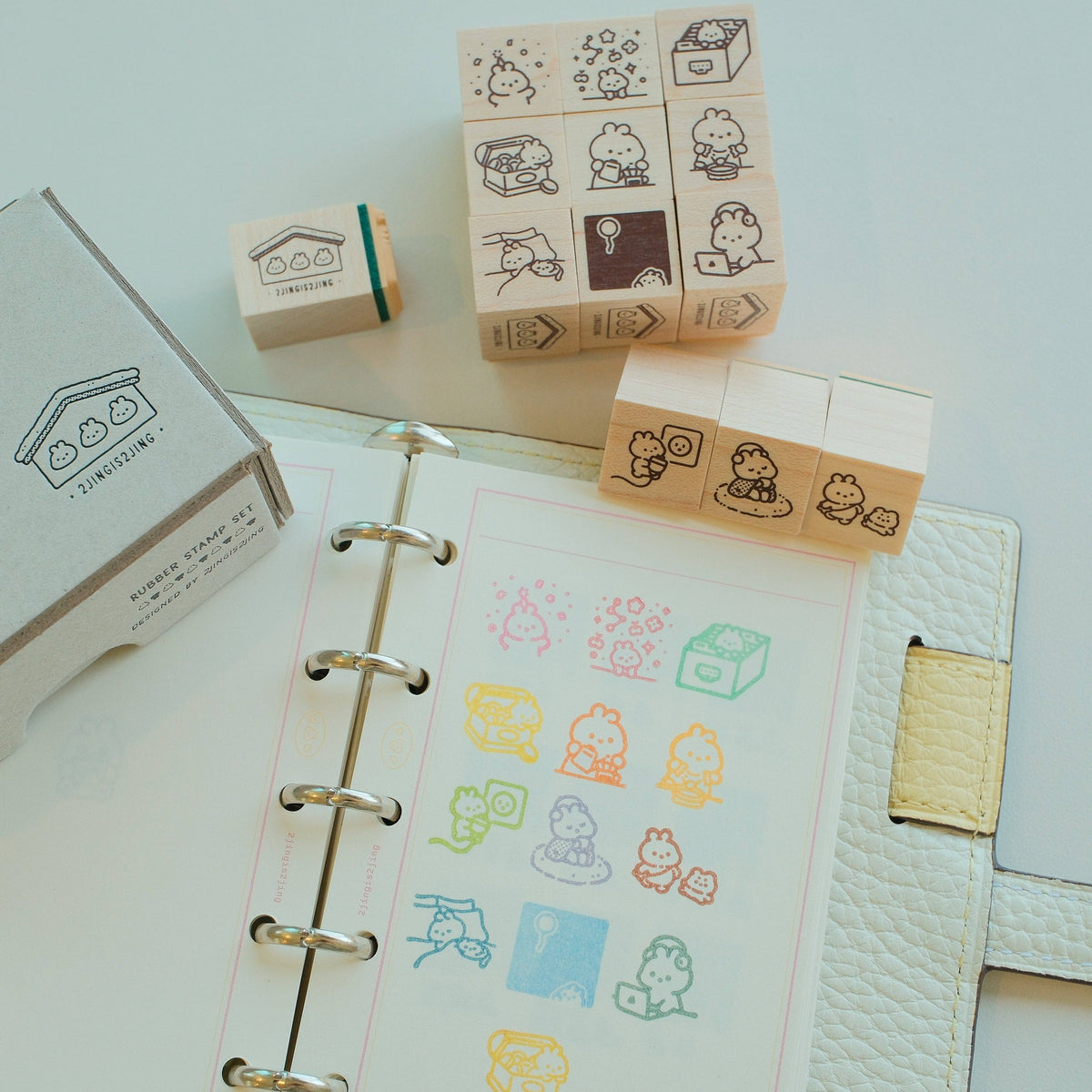 2jingis2jing Living Softly Rubber Stamp Vol. 2 (1.5cm)
