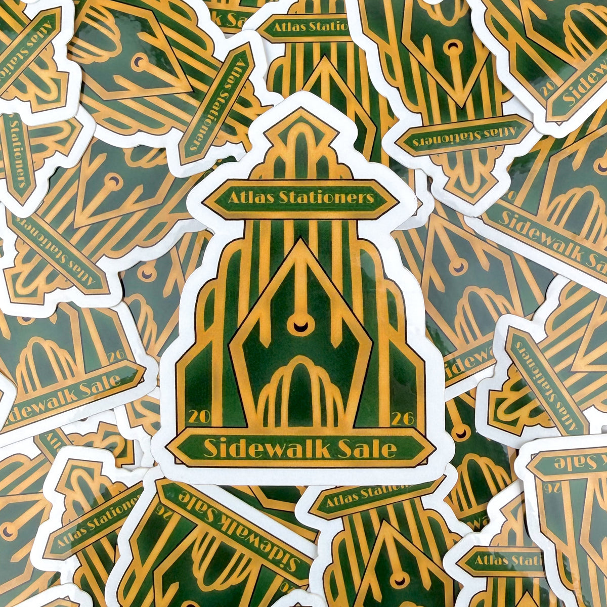 Atlas Stationers Sticker - Green City (Sidewalk Sale 2026)