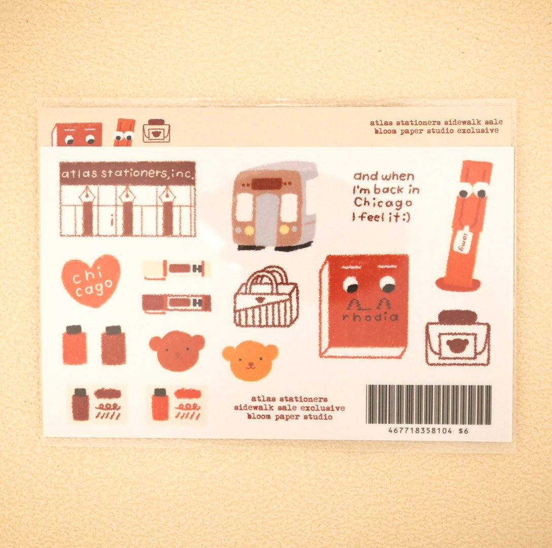 Bloom Paper Studio x Atlas Sidewalk Sale Sticker Sheet