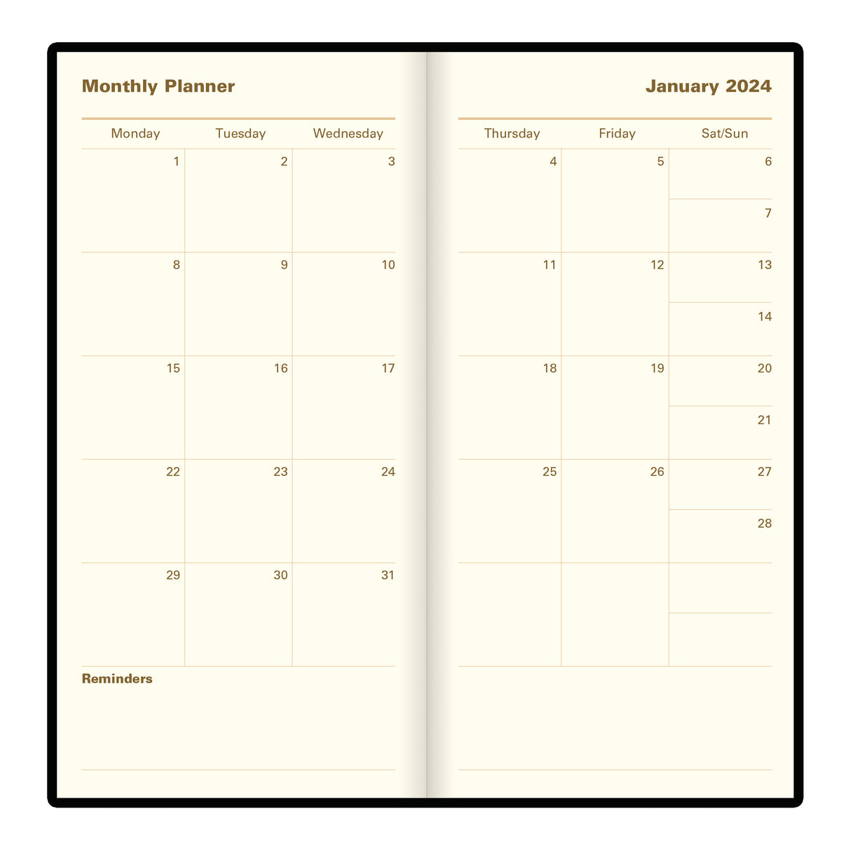 Letts Signature Week to View Vertical Planner - 6 1/2" x 3 1/4"