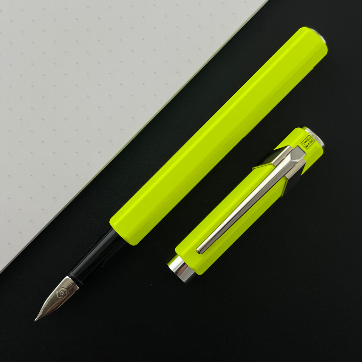 Caran d'Ache 849 Fountain Pen - FLU Yellow-Green