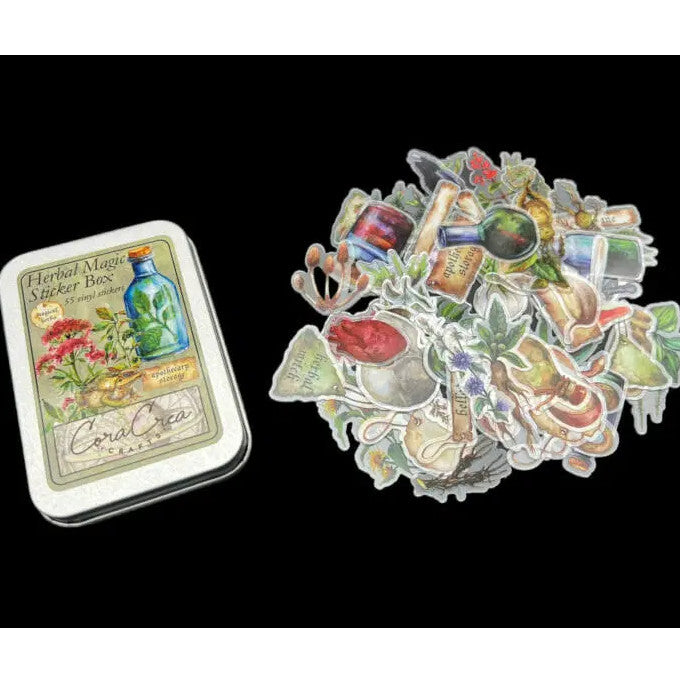 Atlas Stationers - CoraCreaCrafts Sticker Box - Herbal Magic Tin - Stickers - Image 2