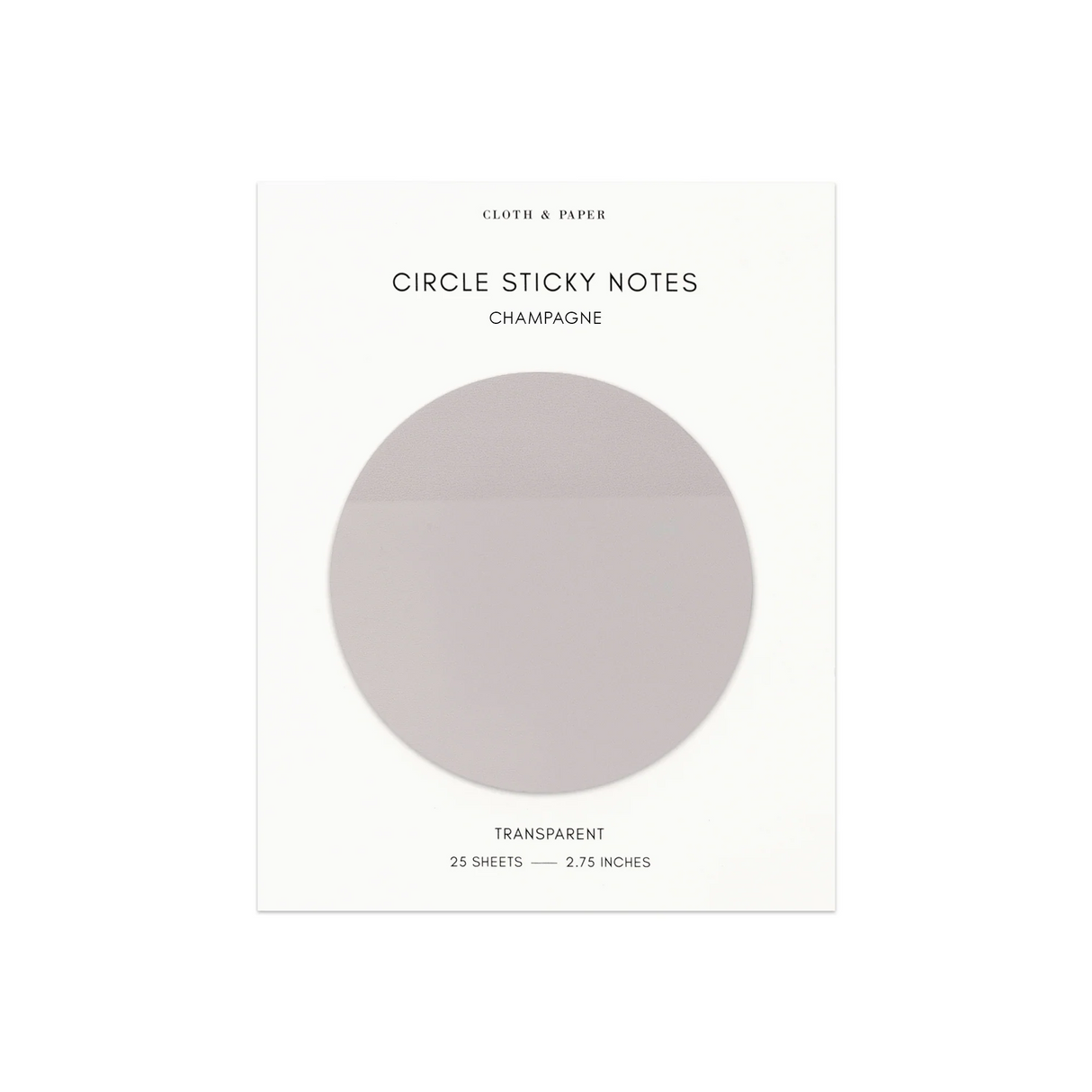 Cloth & Paper Transparent Circle Sticky Notes