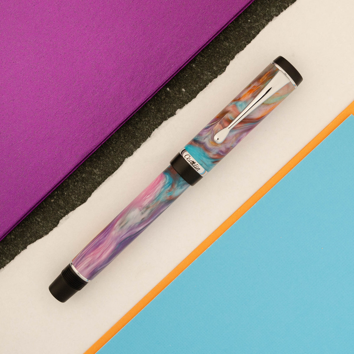 Conklin Duragraph Fountain Pen - Primary Manipulation 4.0 w/Chrome Trim