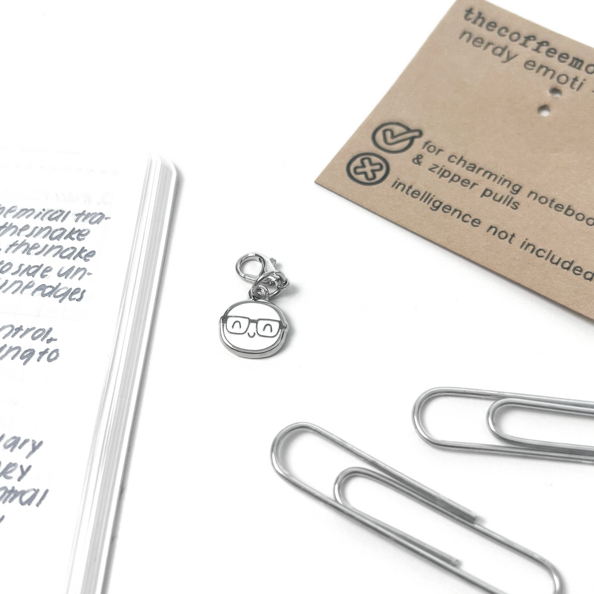 TheCoffeeMonsterzCo Nerdy Emoti - Lobster Clasp Charm
