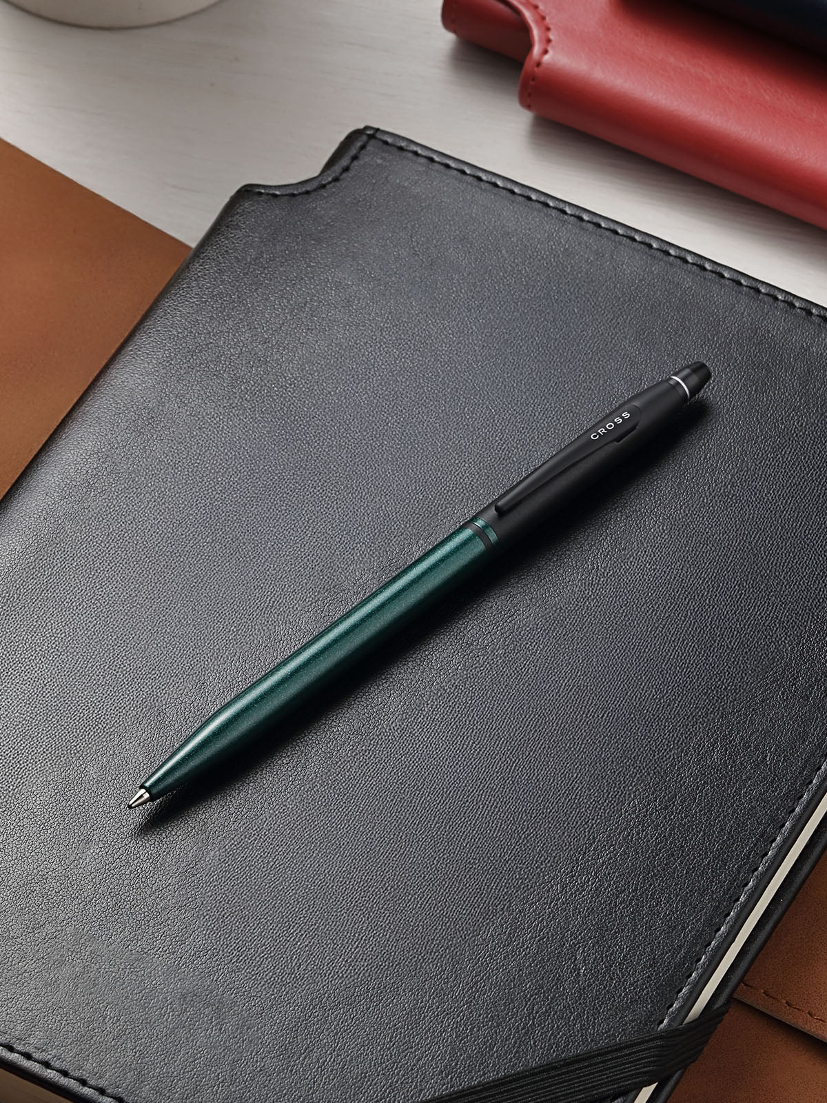 Click Tuxedo Satin Metallic Green Ballpoint Pen Mechanism