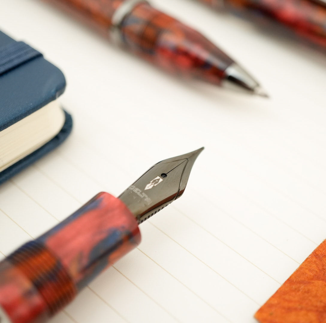 Delta Duna Fountain Pen - Montana Sunset w/ Ruthenium Trim (Limited Edition)