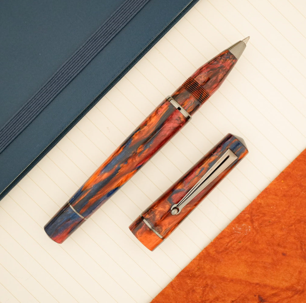 Delta Duna Rollerball Pen - Montana Sunset w/ Ruthenium Trim (Limited Edition)