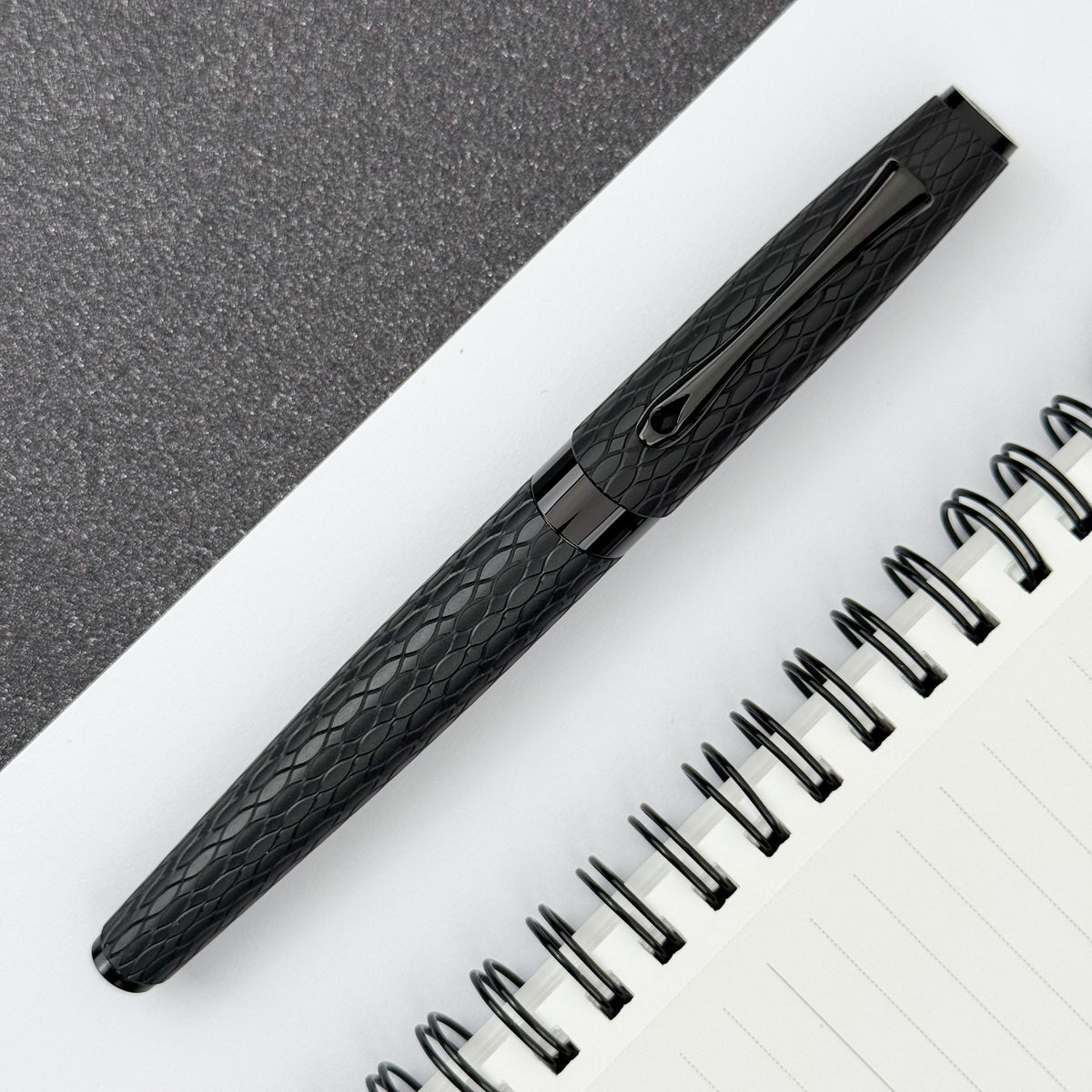 Diplomat Cobra Rollerball Pen - Black Guilloche