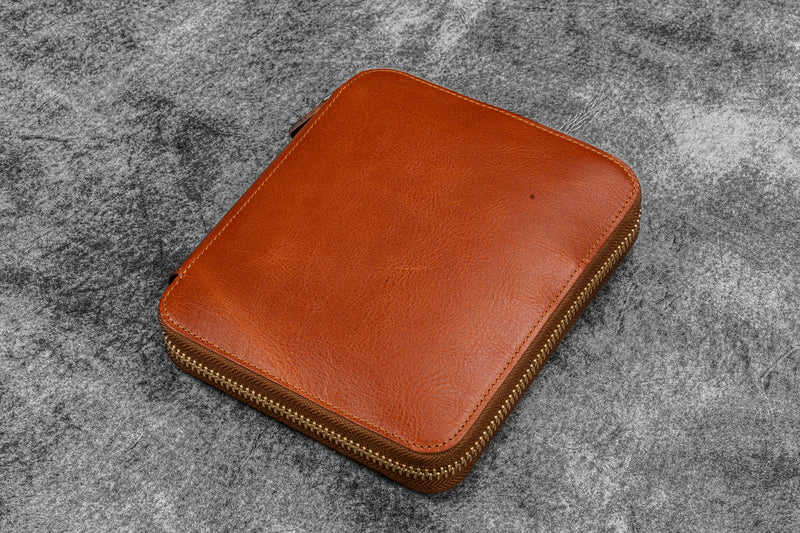 Galen Leather Legacy Leather Zip Pen Case For 12 Pens - A6