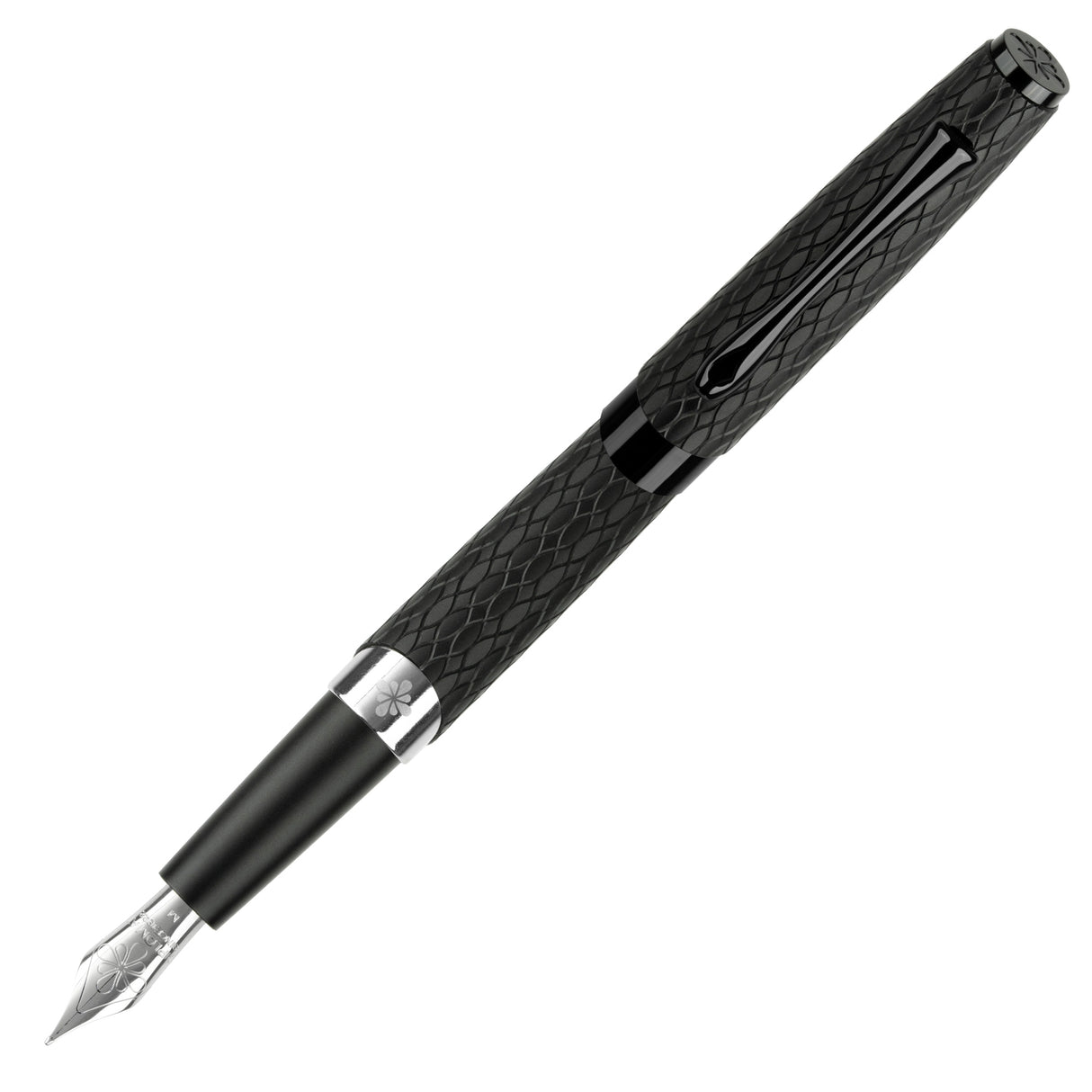 Diplomat Cobra Fountain Pen - Black Guilloche