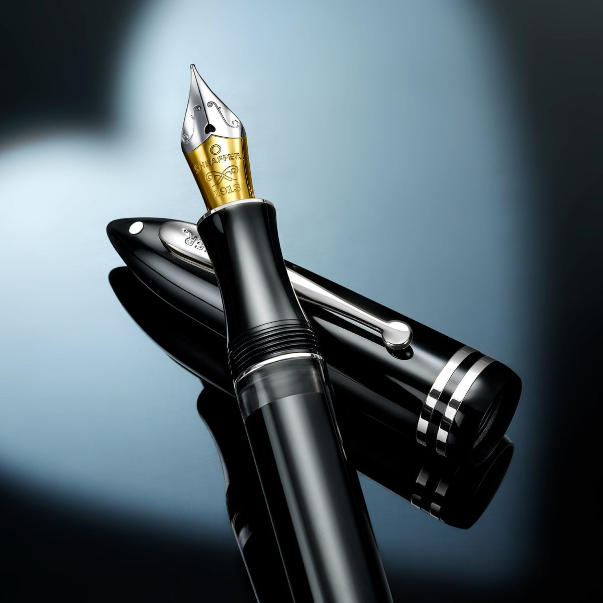 Sheaffer Balance III Fountain Pen - Black w/ Chrome Trim