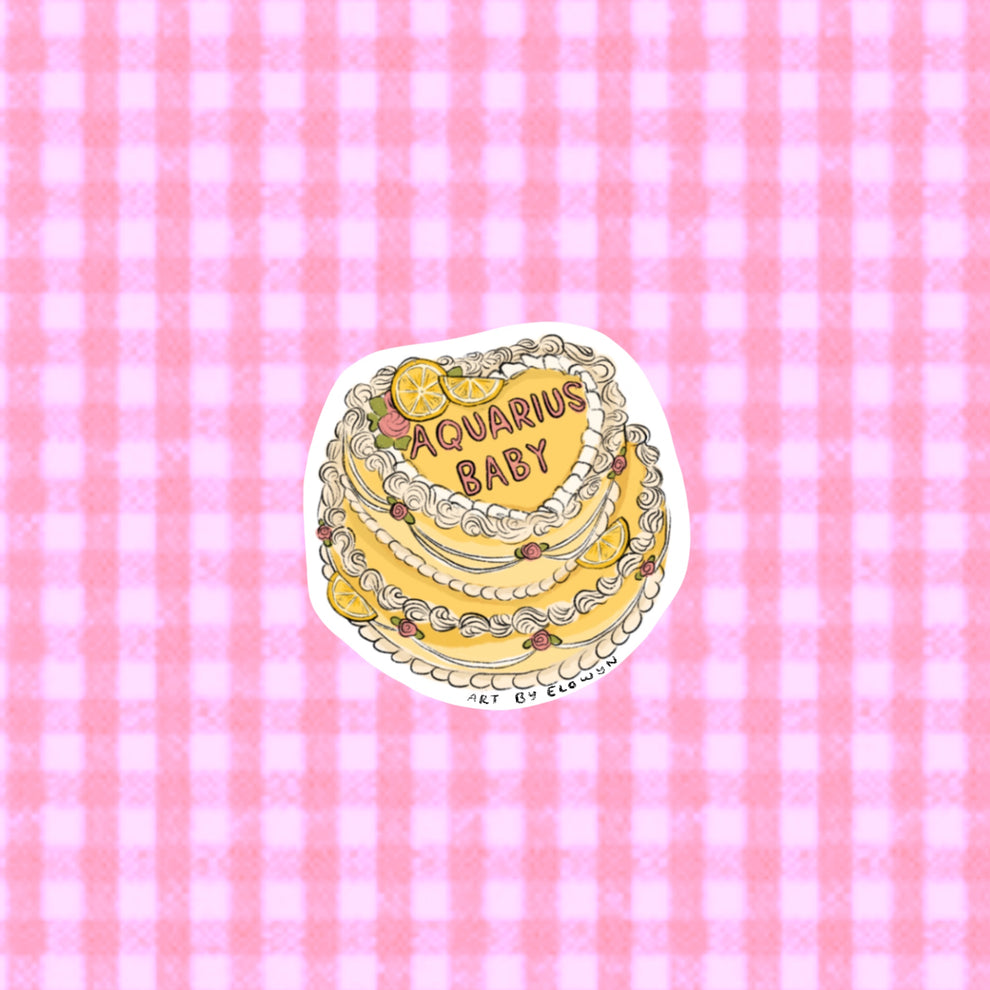 Art By Elowyn Zodiac Cake Stickers - 3" Die-Cut Stickers