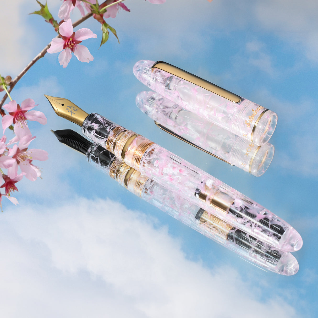 Esterbrook x BUNGUBOX Estie Fountain Pen - Kachofugetsu Flower (Special Edition)