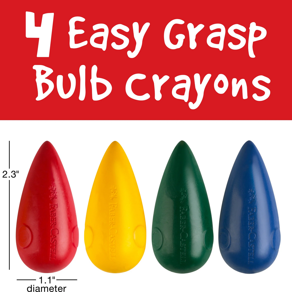 Faber-Castell Little Creatives 4 Easy Grasp Bulb Crayons