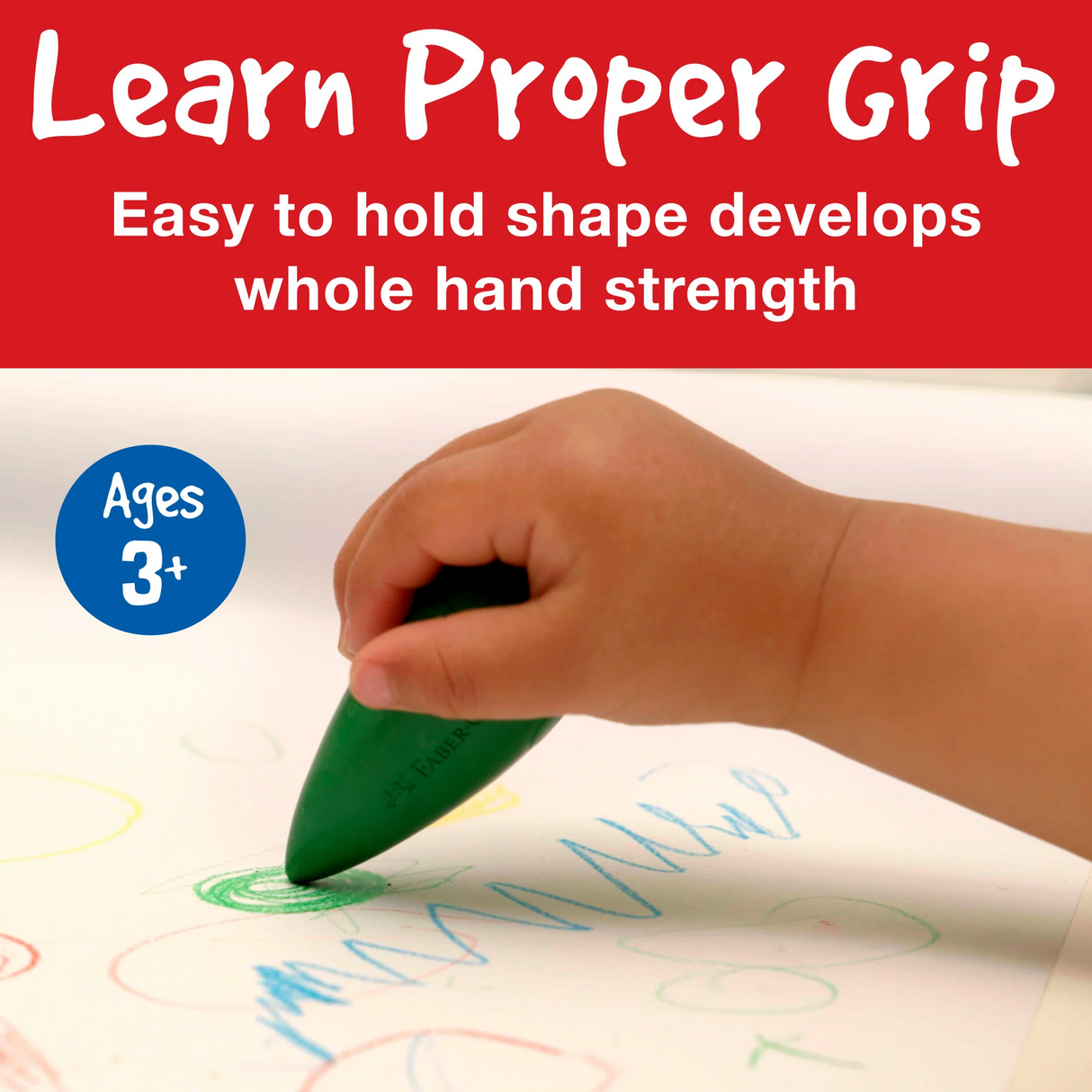 Faber-Castell Little Creatives 4 Easy Grasp Bulb Crayons
