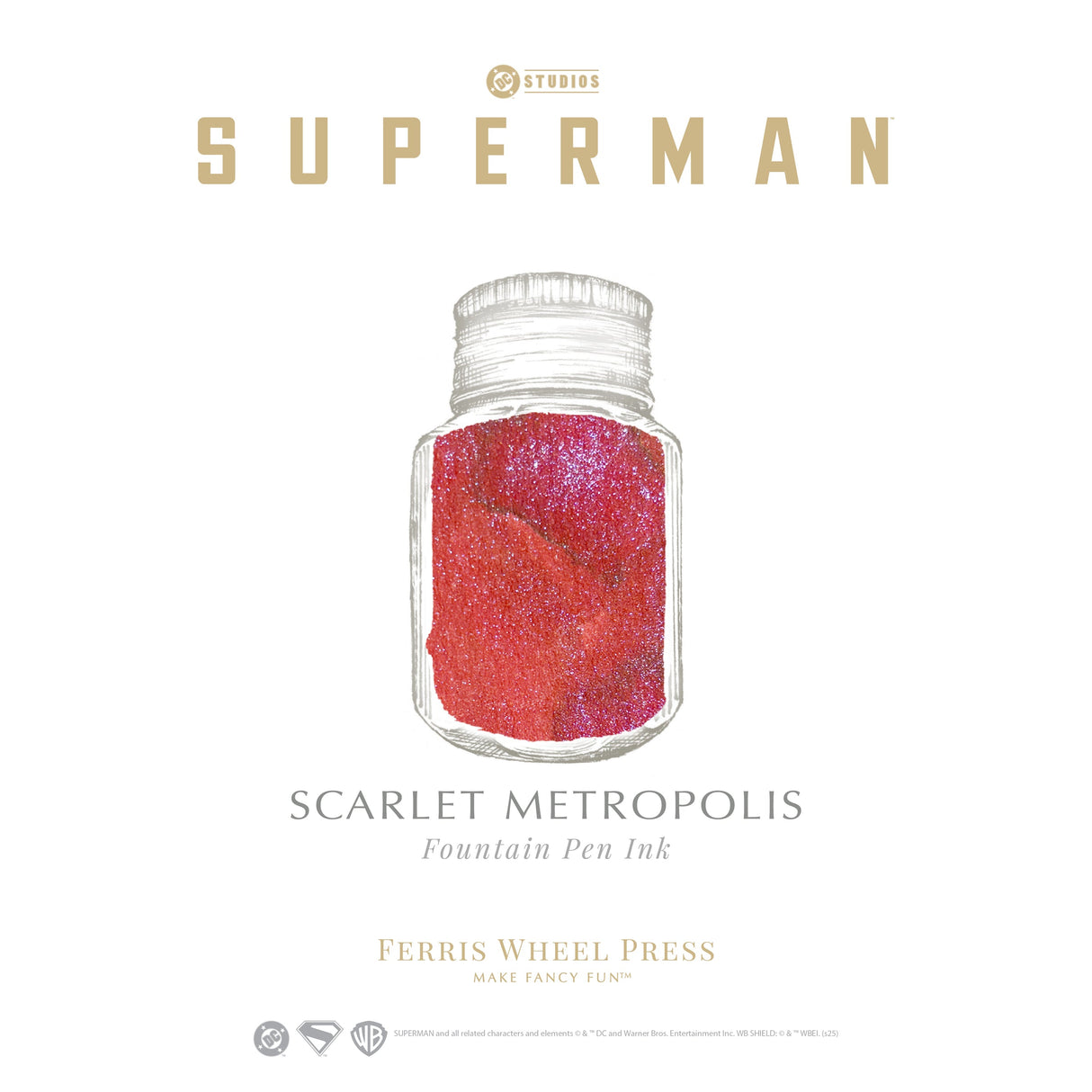 Ferris Wheel Press Superman - Scarlet Metropolis Bottled Ink (Special Edition)