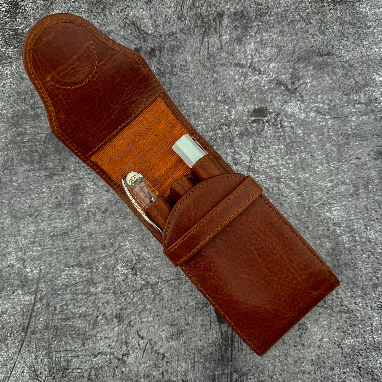 Galen Leather Legacy Collectin TwinFlip Pen Case for 3 Pens