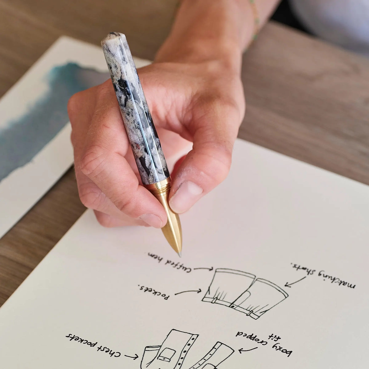 Tom's Studio Studio Handmade Rollerball - Fabreco Monochrome