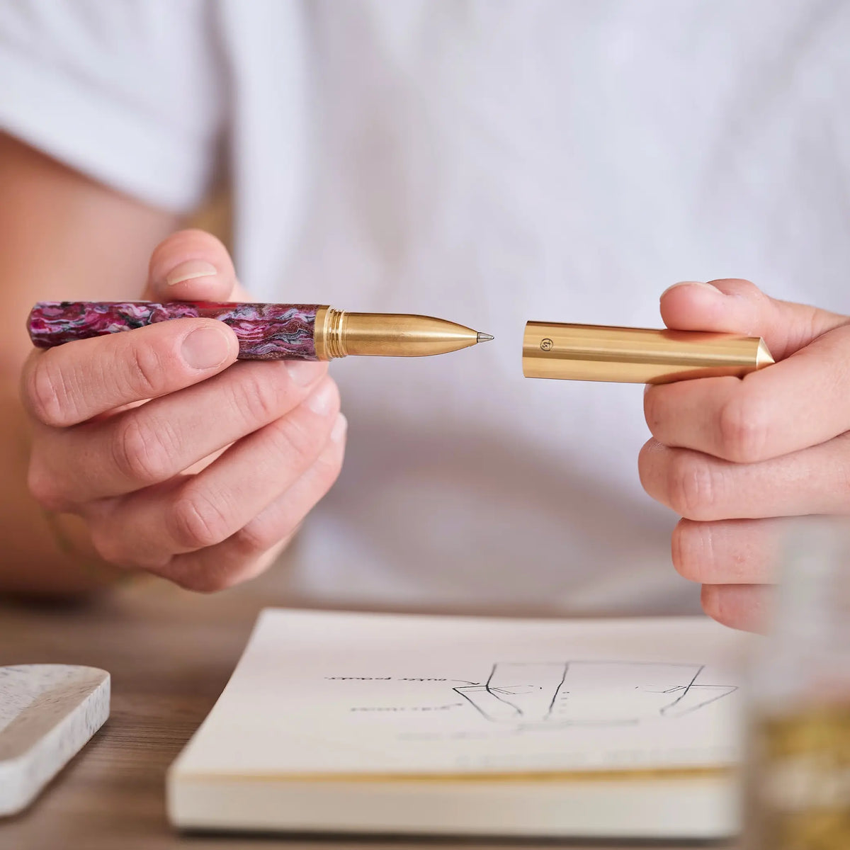 Tom's Studio Studio Handmade Rollerball - Fabreco Pink Beach