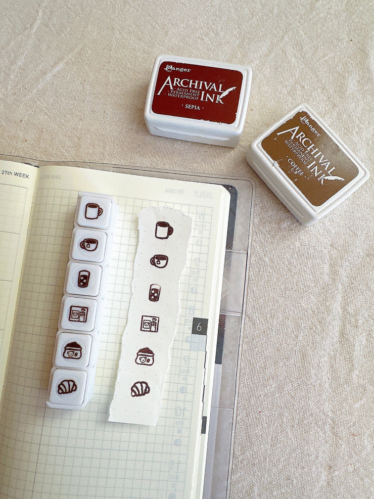 Bloom Paper Studio Caffeine Recharge Button Stamp