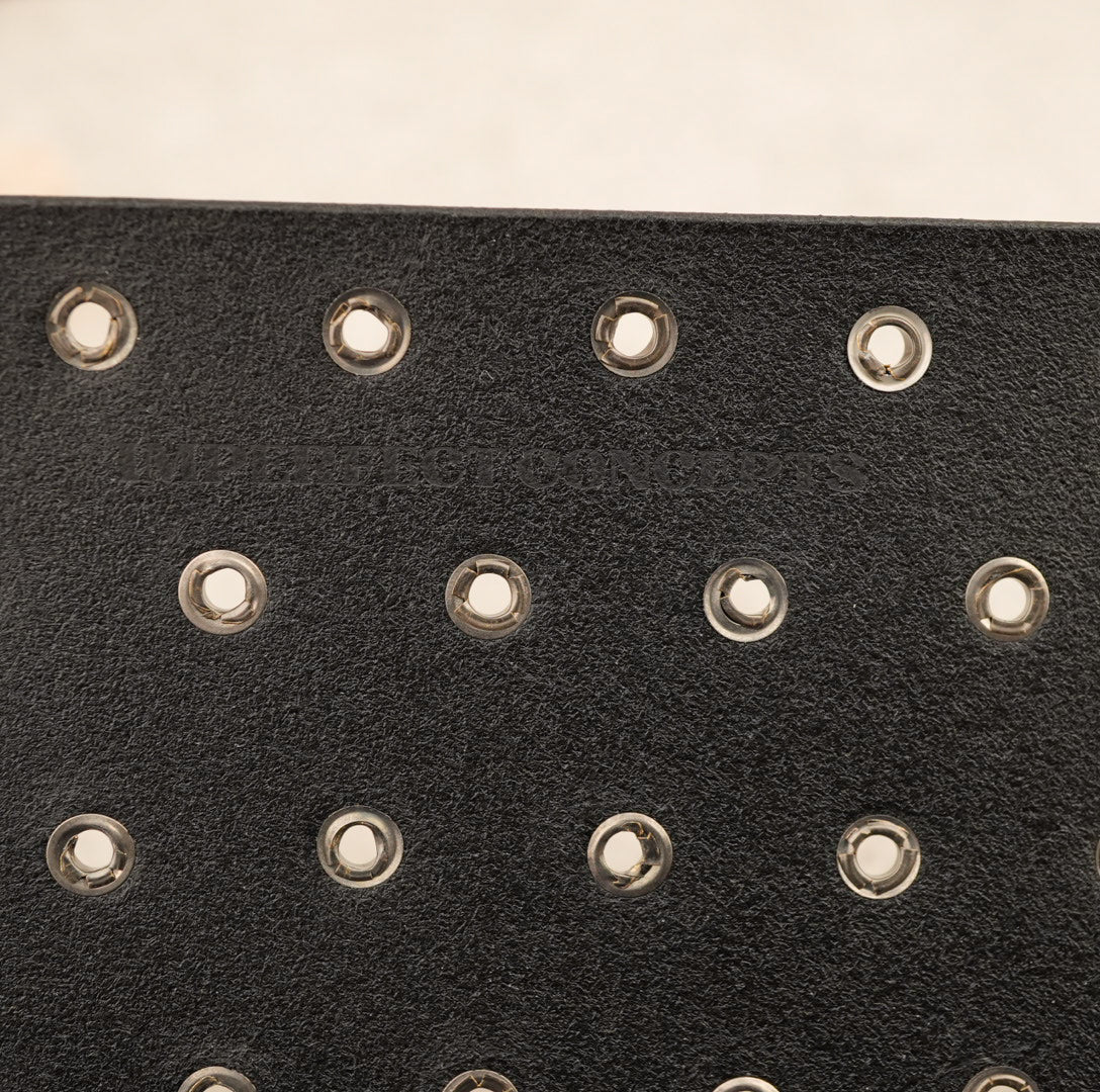 Imperfect Concepts Niko Leather Notebook - B6 Trifold - Raven w/ Gunmetal Grommets