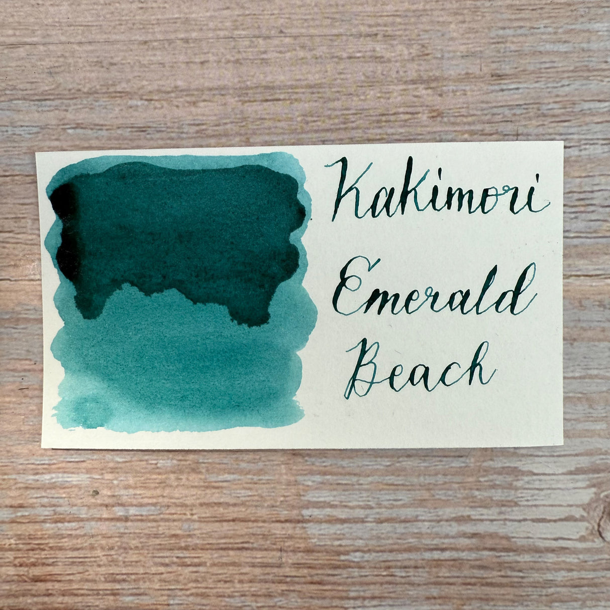 Kakimori Color Specimen 197 - Emerald Beach - 35ml Bottled Ink