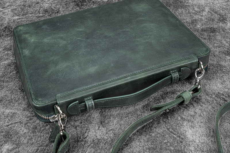 Galen leather Leather Compendium Bag - A4