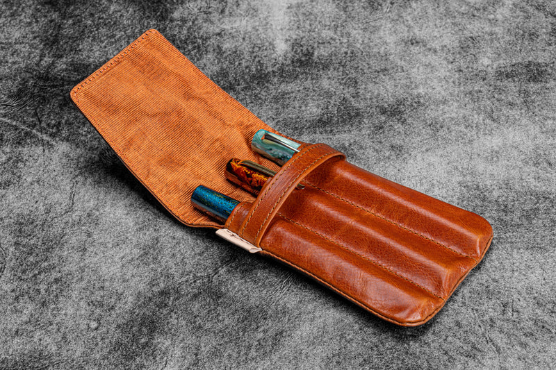 Galen Leather Legacy Collection X Nock Co Leather Lookout Pen Case