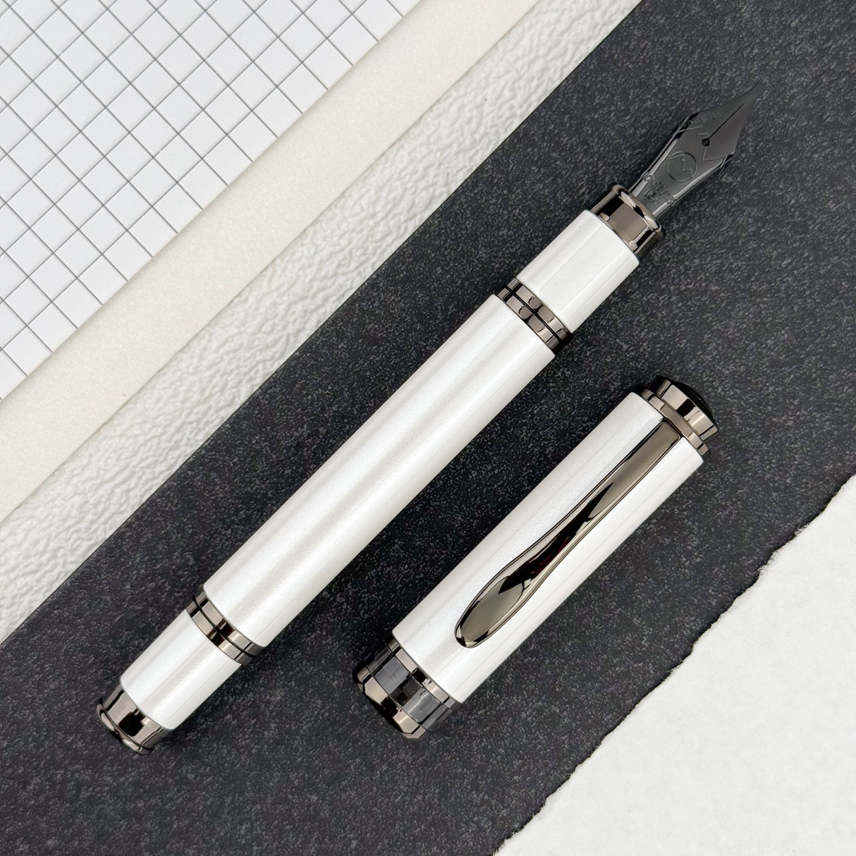 Monteverde Innova Fountain Pen - Cloud Dancer w/ Gunmetal (Special Edition)