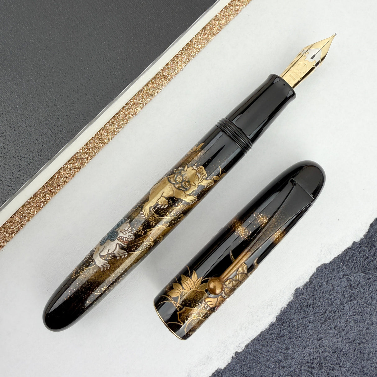 Namiki Yukari Royale Fountain Pen - Lioness and Cubs