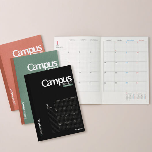 Kokuyo Campus 2027 Monthly Grid Diary - A5