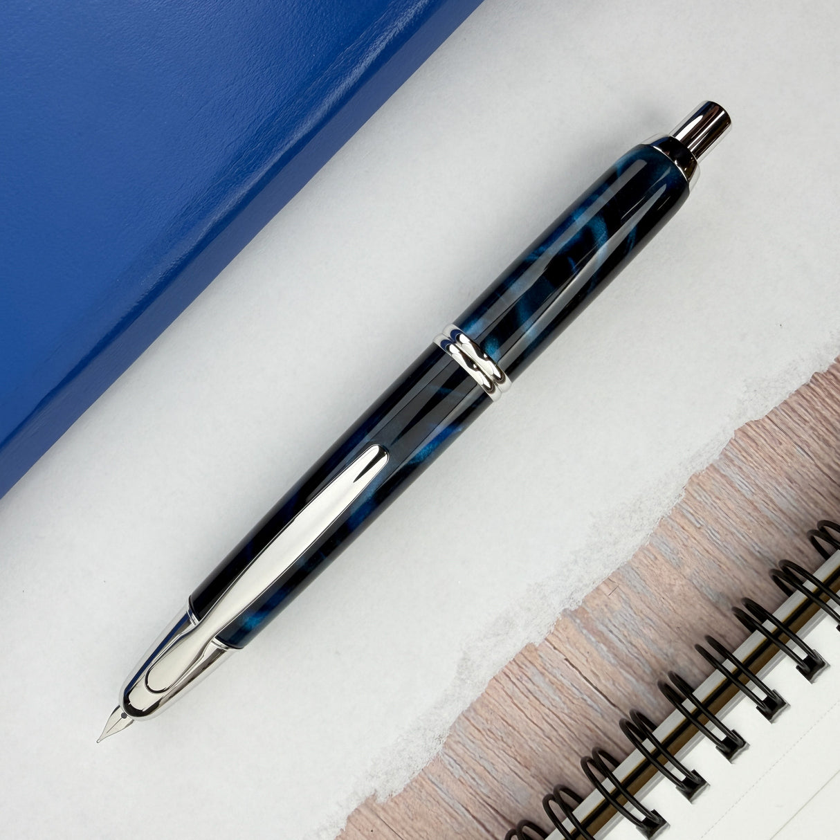 Pilot Vanishing Point SE Fountain Pen - Marble Blue