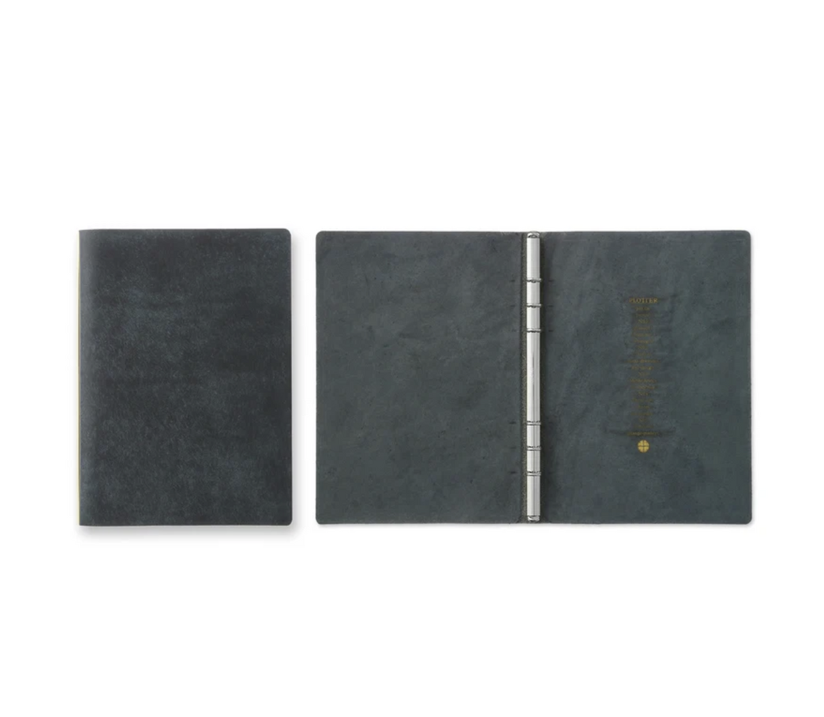 Plotter Pueblo 6-Ring Leather Binder - A5 Size - Navy