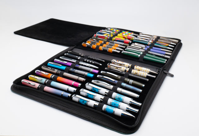 Monteverde Deluxe Collectors 36 Pc Zipper Pen Case - Green/Black
